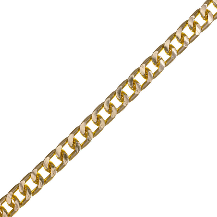 Tjock pansarkedja aluminiumhalsband 1,1cm 70cm