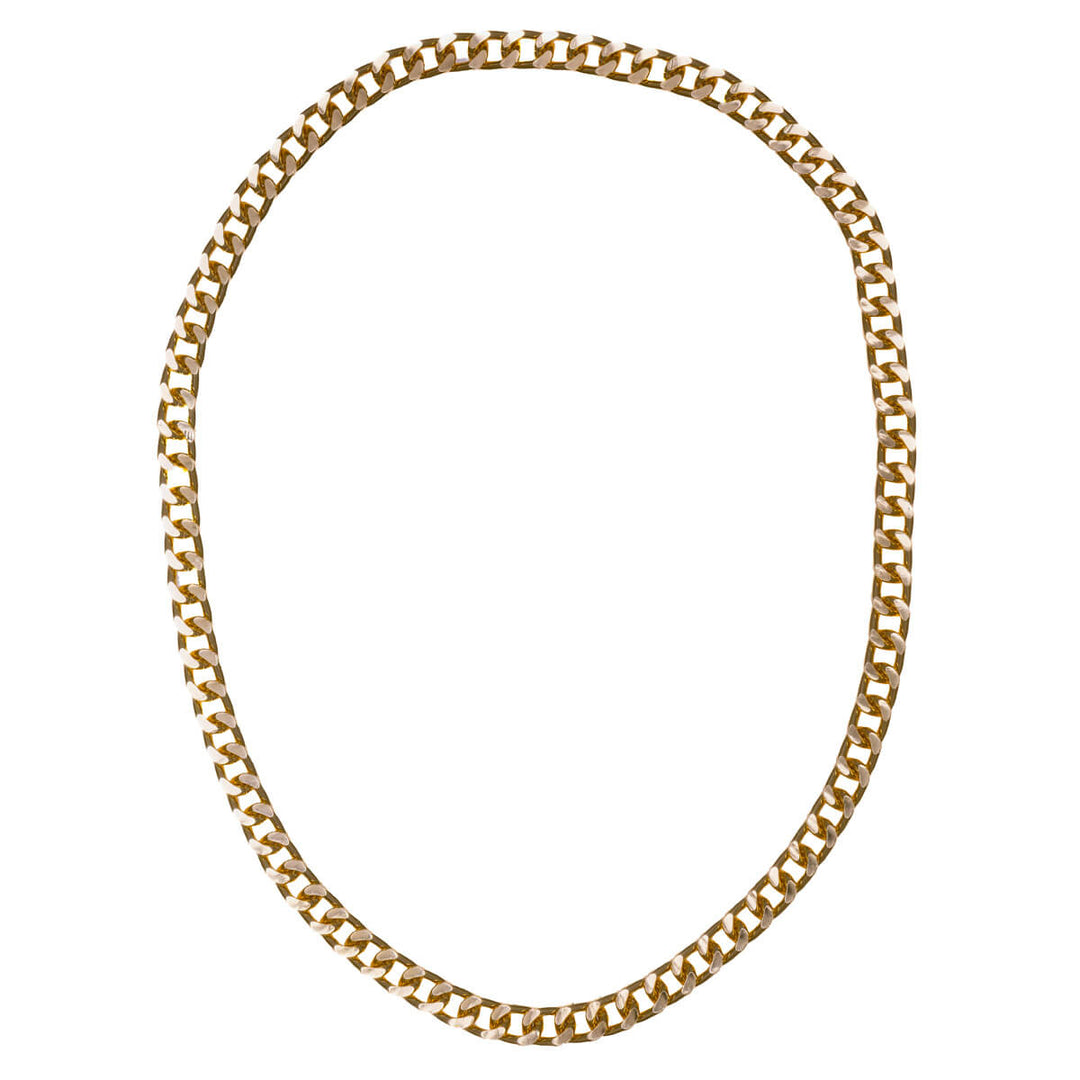 Tjock pansarkedja aluminiumhalsband 1,1cm 70cm