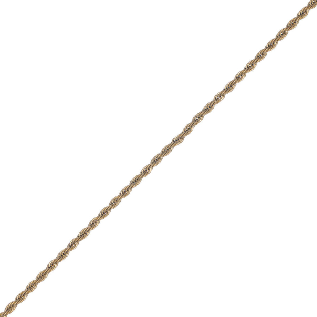 Rope chain steel cordell chain necklace 2mm 48cm (Steel 316L)