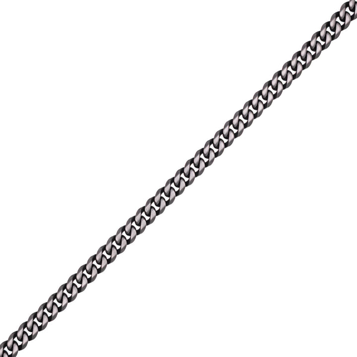Brushed armoured chain steel neck chain 6mm 50cm (Steel 316L)