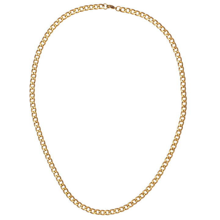 Flat armour chain steel necklace 5mm 55cm (Steel 316L)