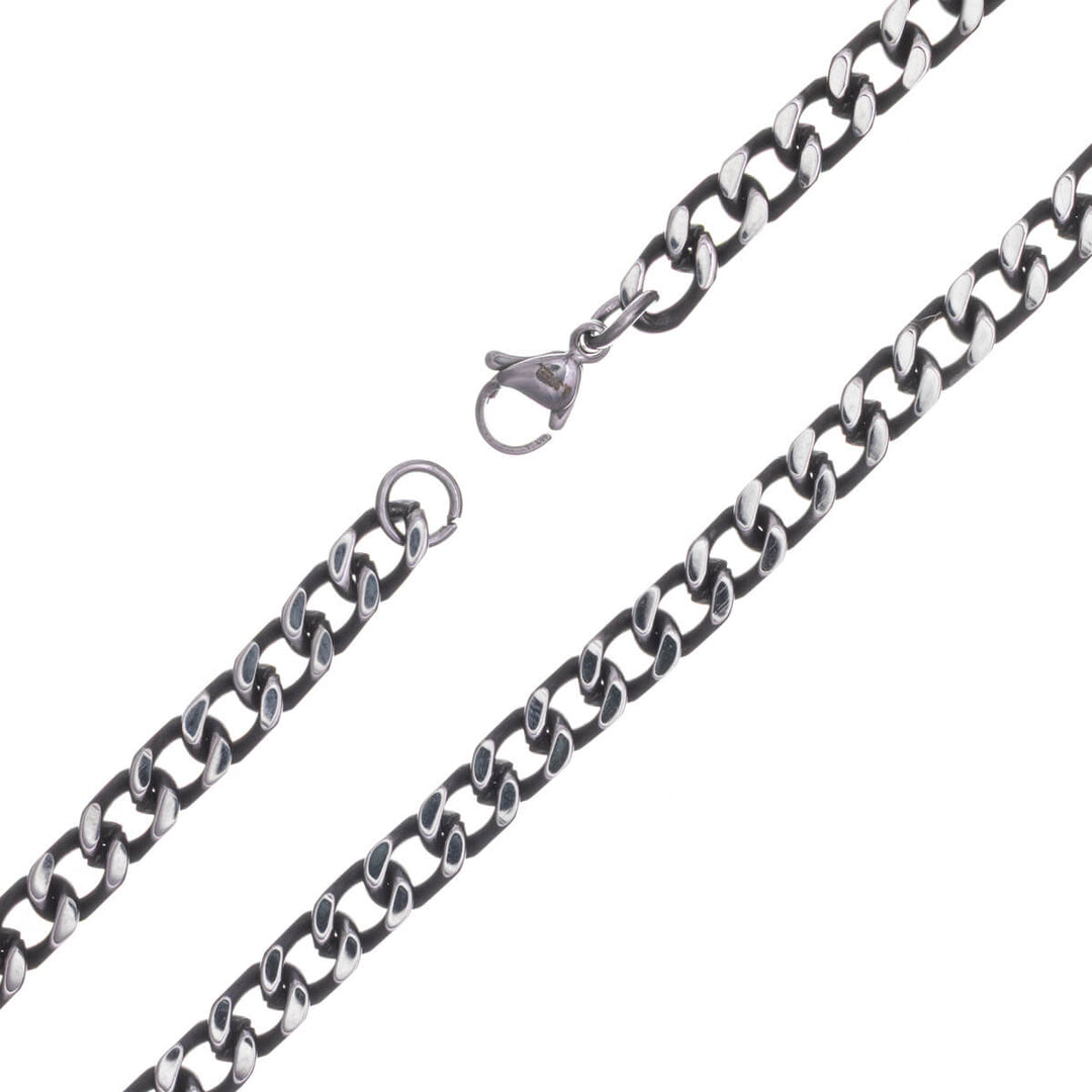 Dark steel armour chain 5mm 55cm (Steel 316L)