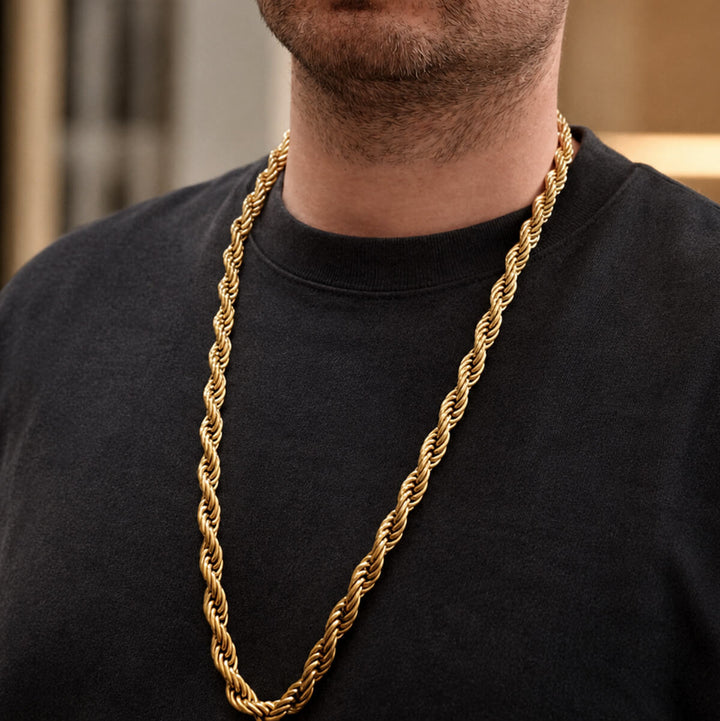 Cordell-halsband för män, 1 cm, 80 cm (316L-stål)