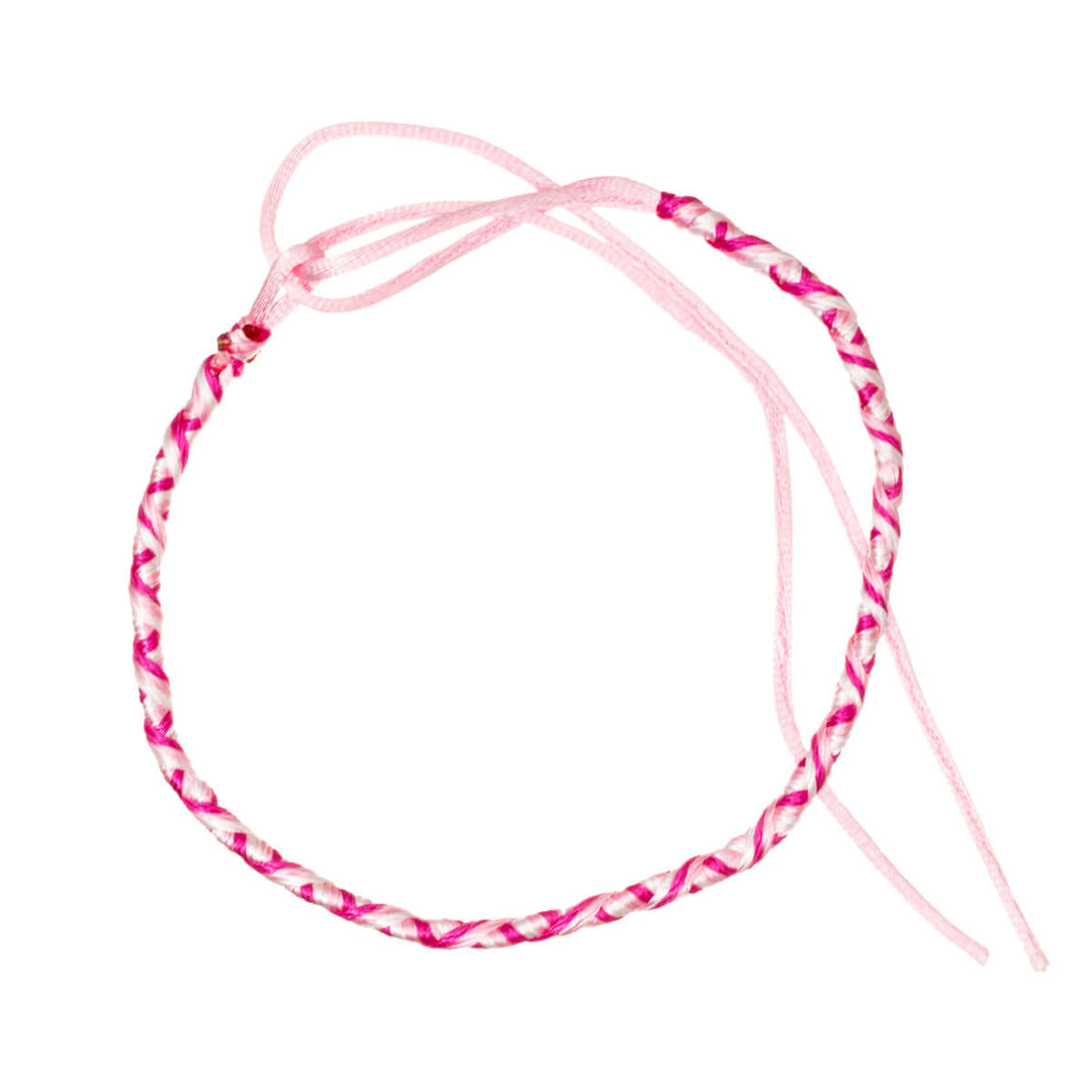 Pink knot bracelets 2pcs