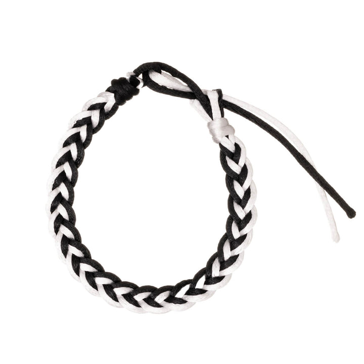 Black and white knot bracelets 2pcs