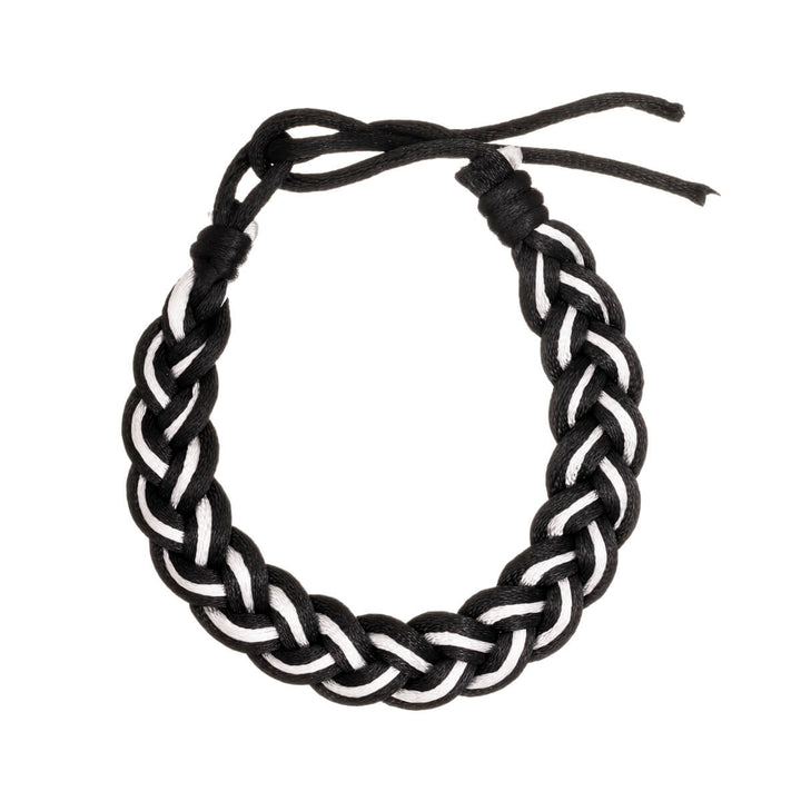 Black and white knot bracelets 2pcs