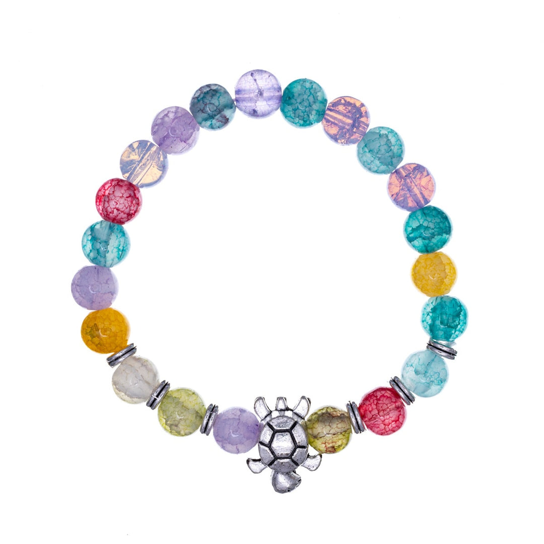 Colourful pearl bracelet turtle jewellery