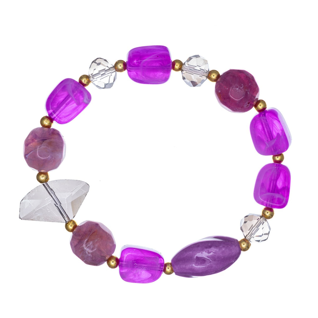 Sparkling colourful pearl bracelets 3pcs