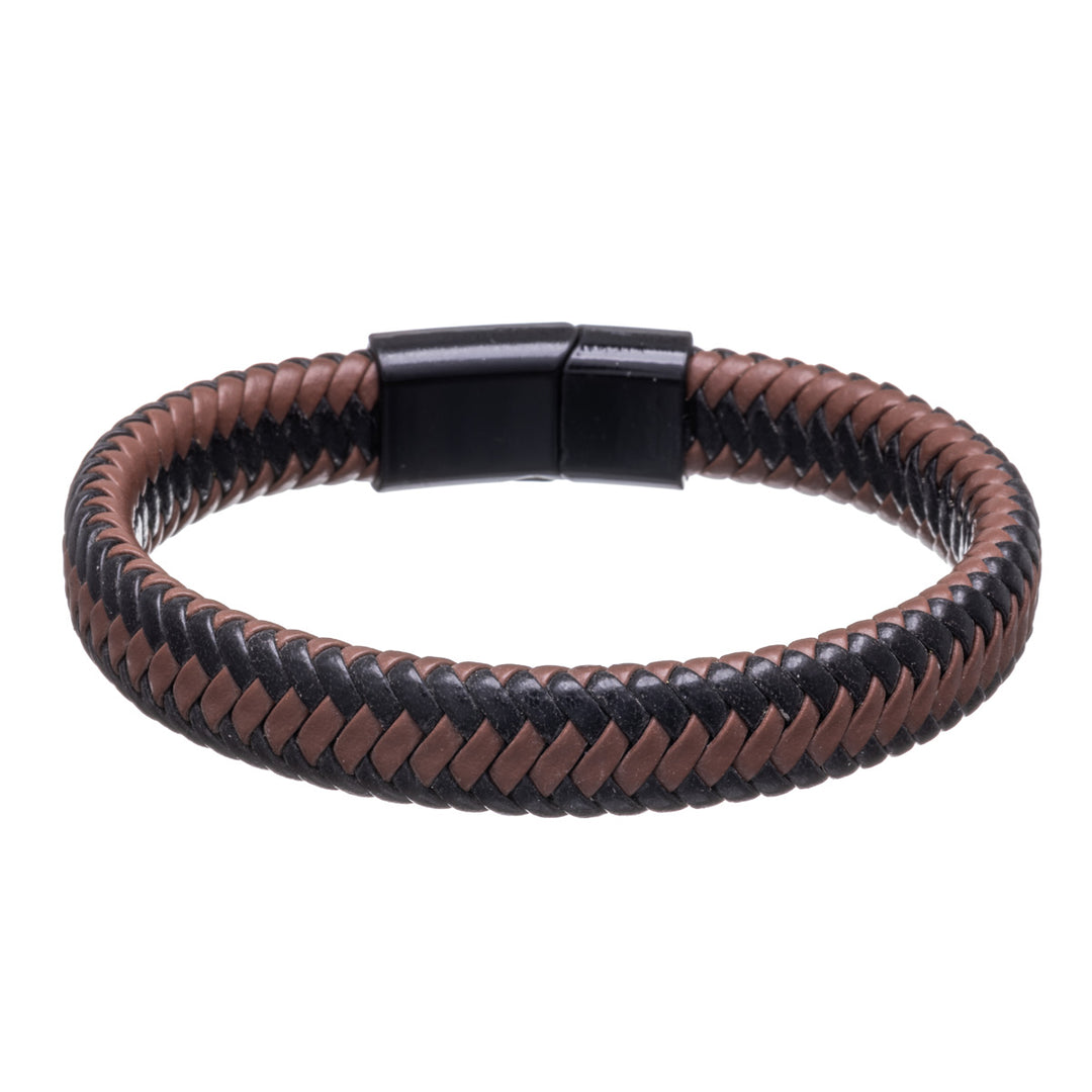 Tvåfärgat flätat armband 21cm