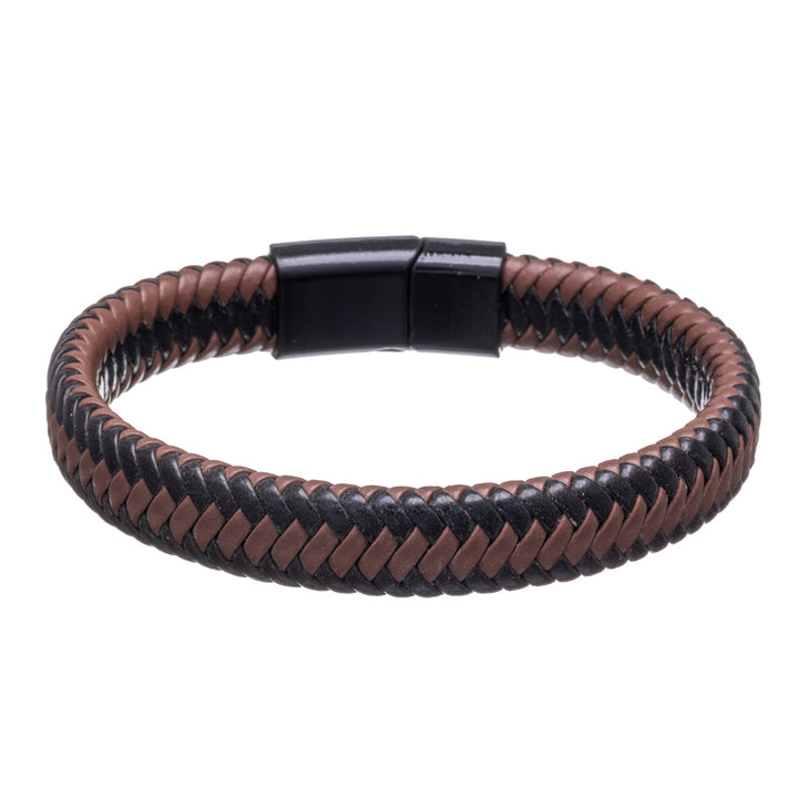 Tvåfärgat flätat armband 21cm