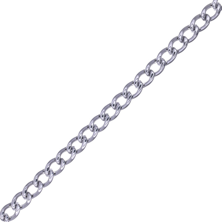 Flat round armour chain bracelet 6mm 21cm (Steel 316L)