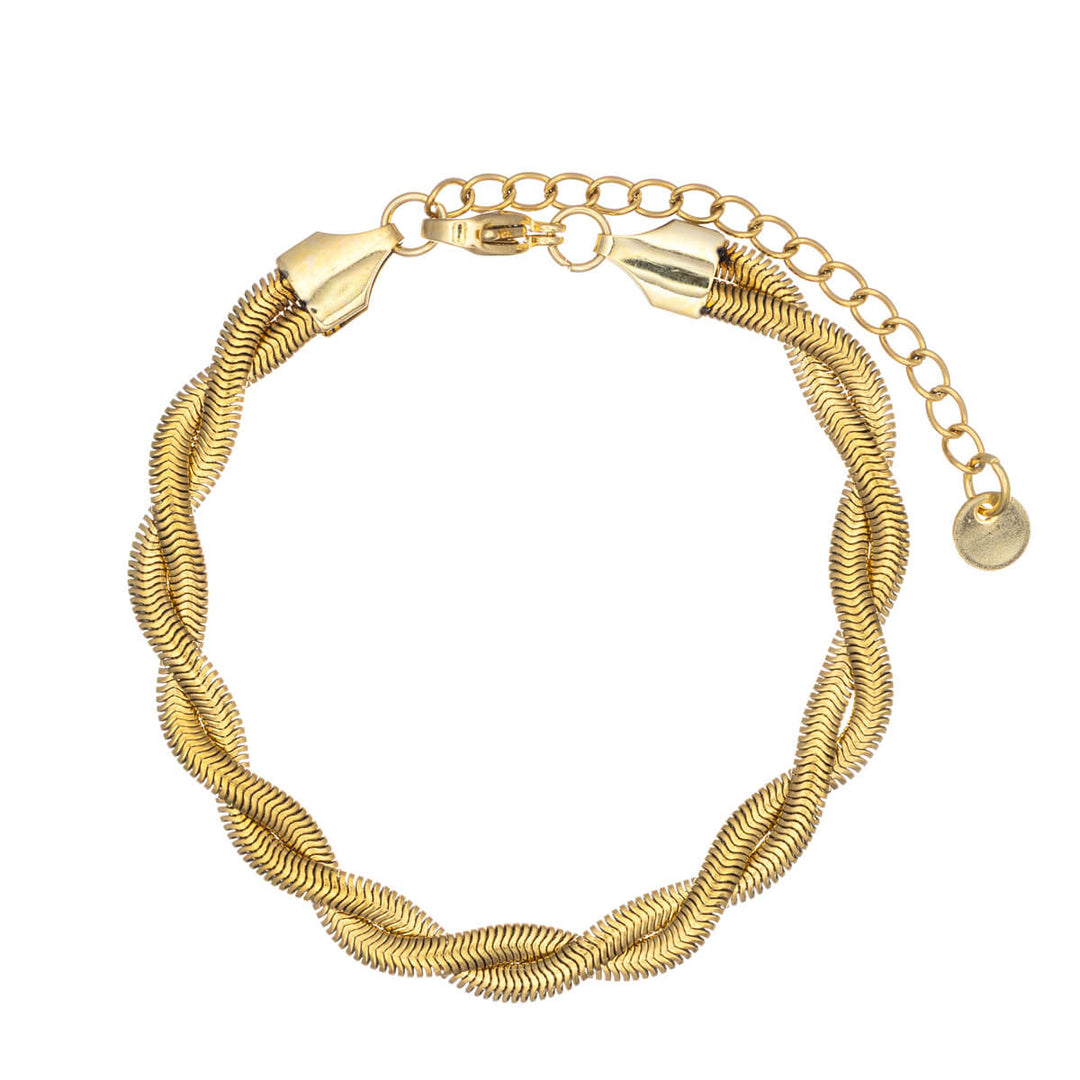 Flätat armband av stål (stål 316L)