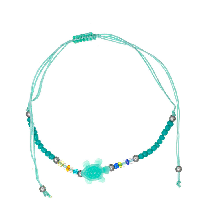 Justerbart sköldpaddsarmband med pärlor