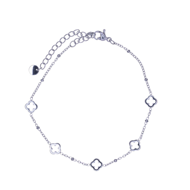 Steel bracelet with flower patterns (Steel 316L)