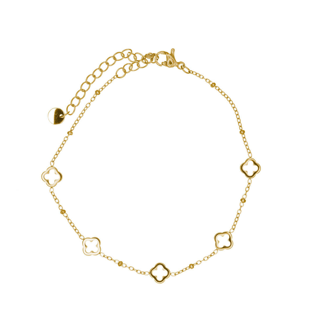 Steel bracelet with flower patterns (Steel 316L)