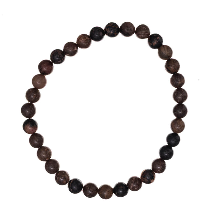 Stone bead bracelet flexible 6mm