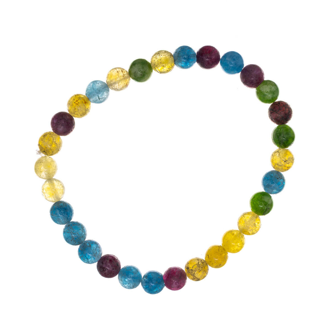 Stone bead bracelet flexible 6mm