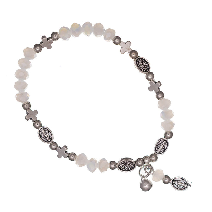 Flexible cross bead bracelet