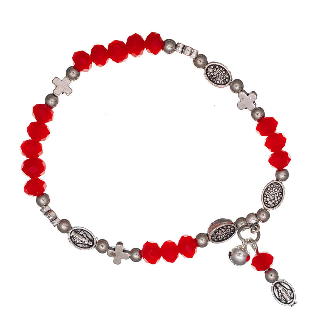 Flexible cross bead bracelet