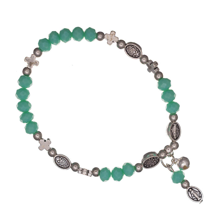 Flexible cross bead bracelet