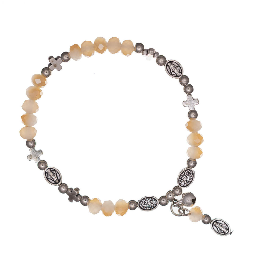 Flexible cross bead bracelet