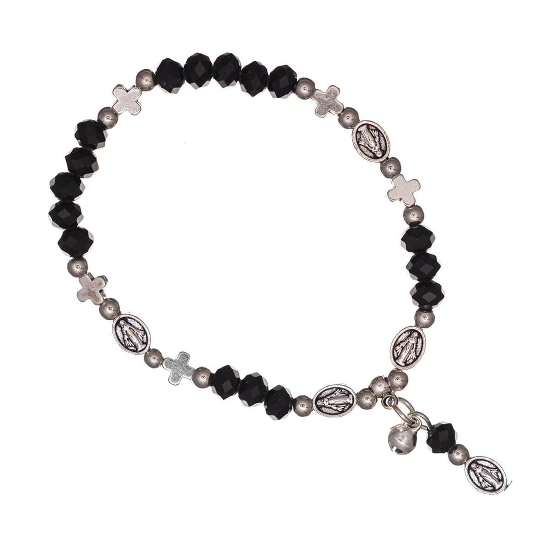 Flexible cross bead bracelet