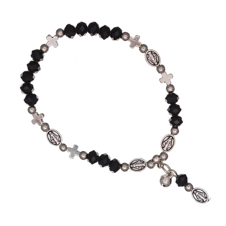 Flexible cross bead bracelet