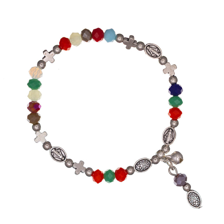 Flexible cross bead bracelet