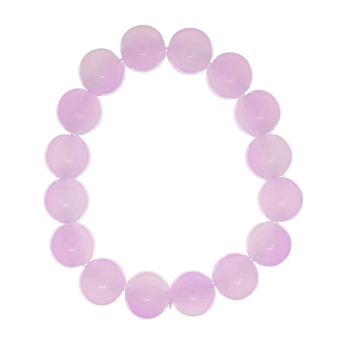 Flexible glass bead bracelet 12mm