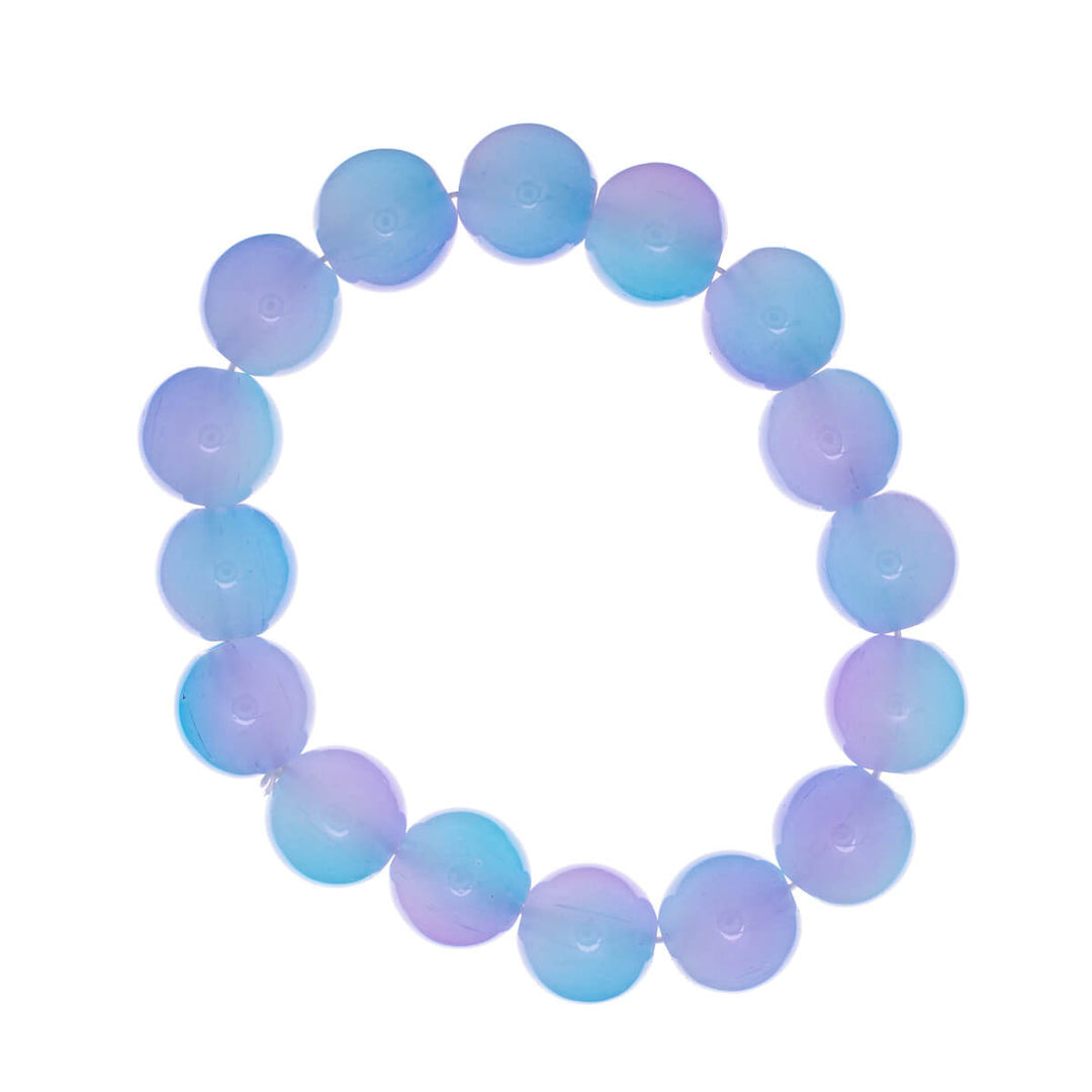 Flexible glass bead bracelet 12mm