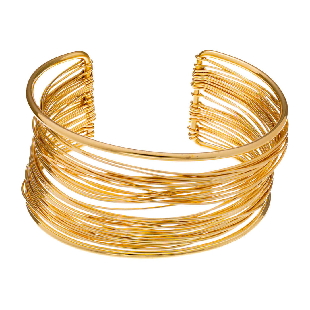 Brett öppet armband i stål (stål 316L)