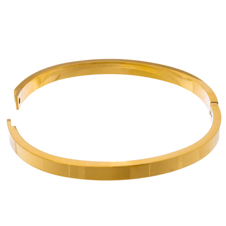 Flat steel bracelet with hinge 5mm (Steel 316L)