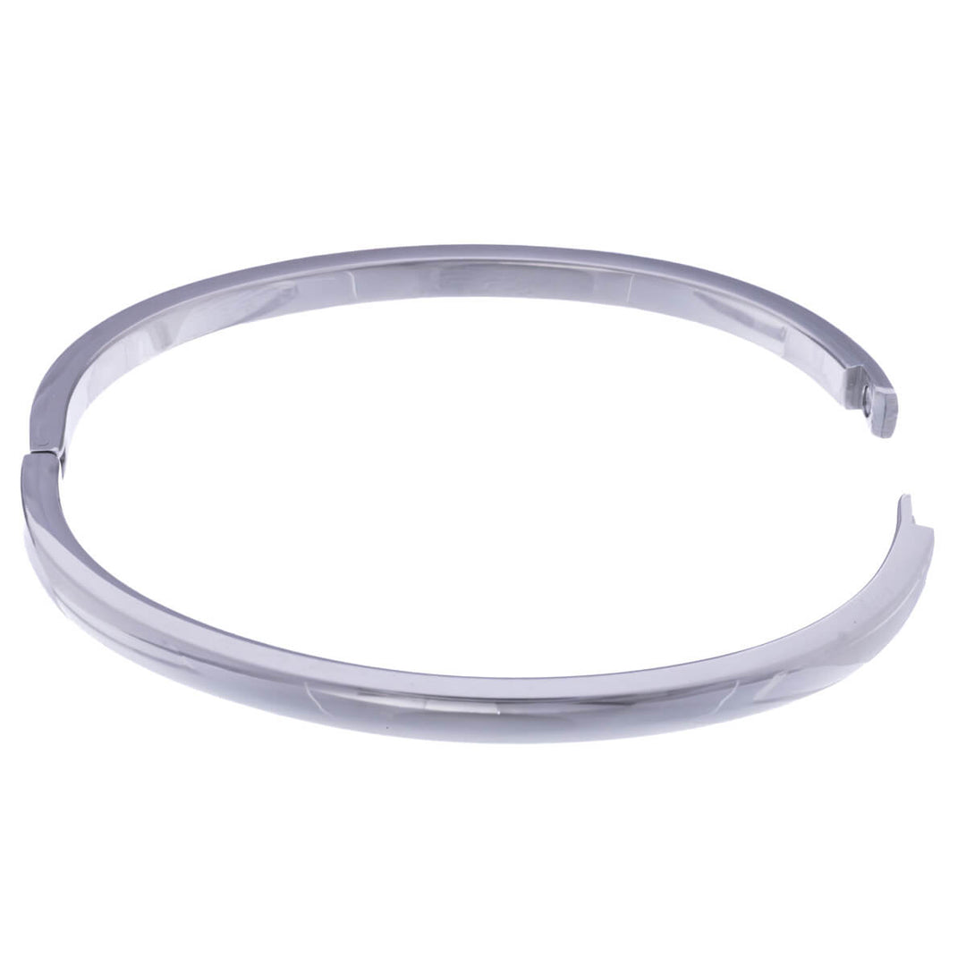 Curved steel bracelet with hinge 4mm (Steel 316L)