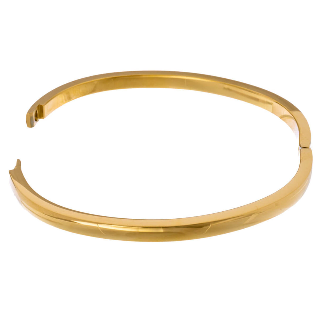 Curved steel bracelet with hinge 4mm (Steel 316L)