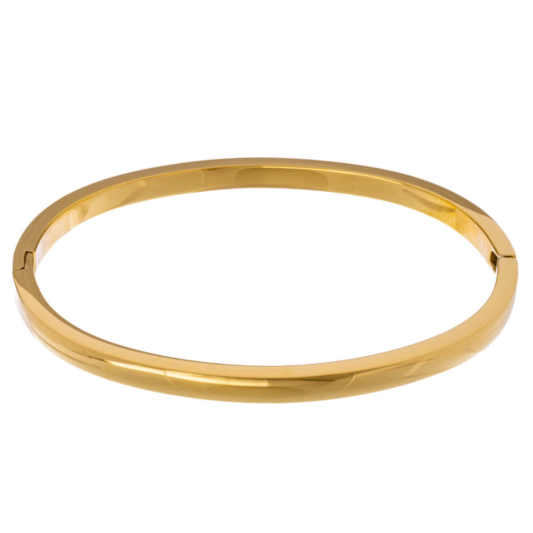 Curved steel bracelet with hinge 4mm (Steel 316L)