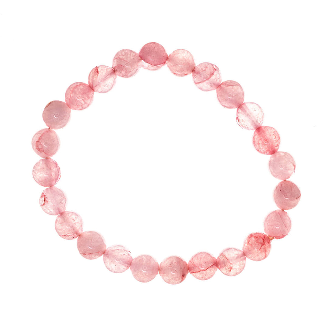 Flexible stone bead bracelet 8mm