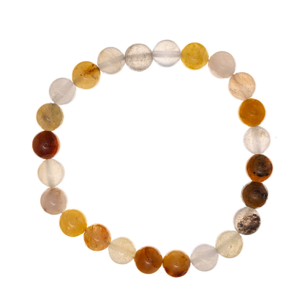 Flexible stone bead bracelet 8mm
