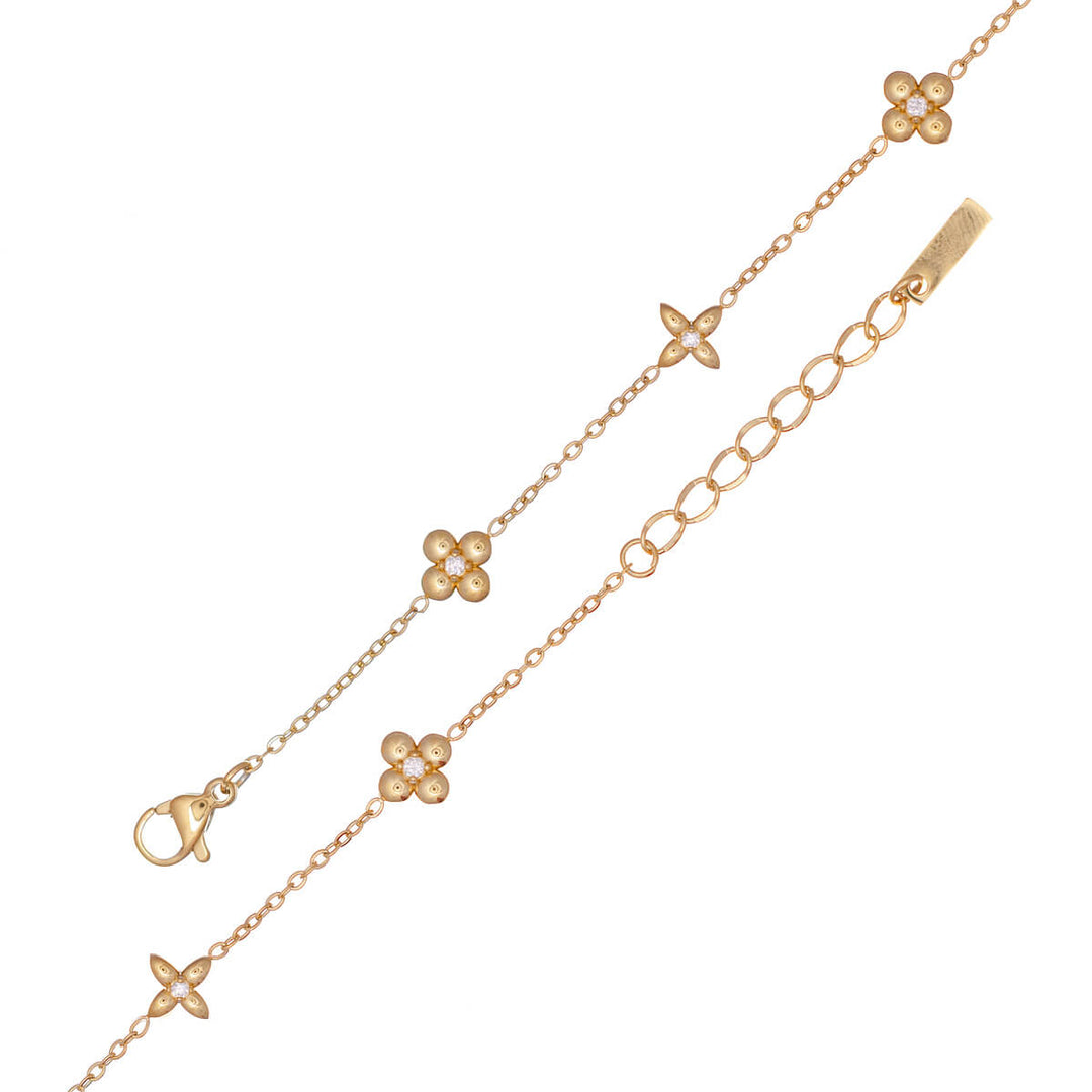 Delikat armband med zirkonstenar (316L-stål)