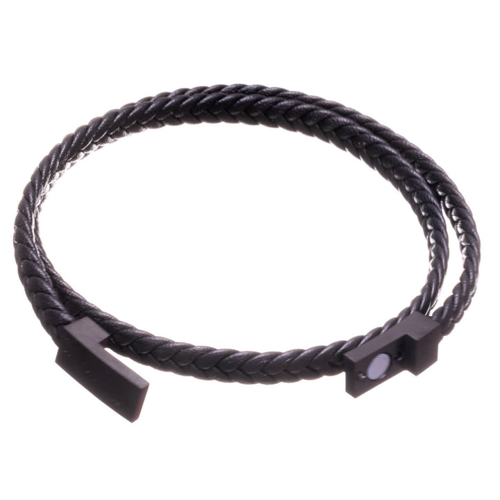 Double braided men's bracelet – Magnetic clasp