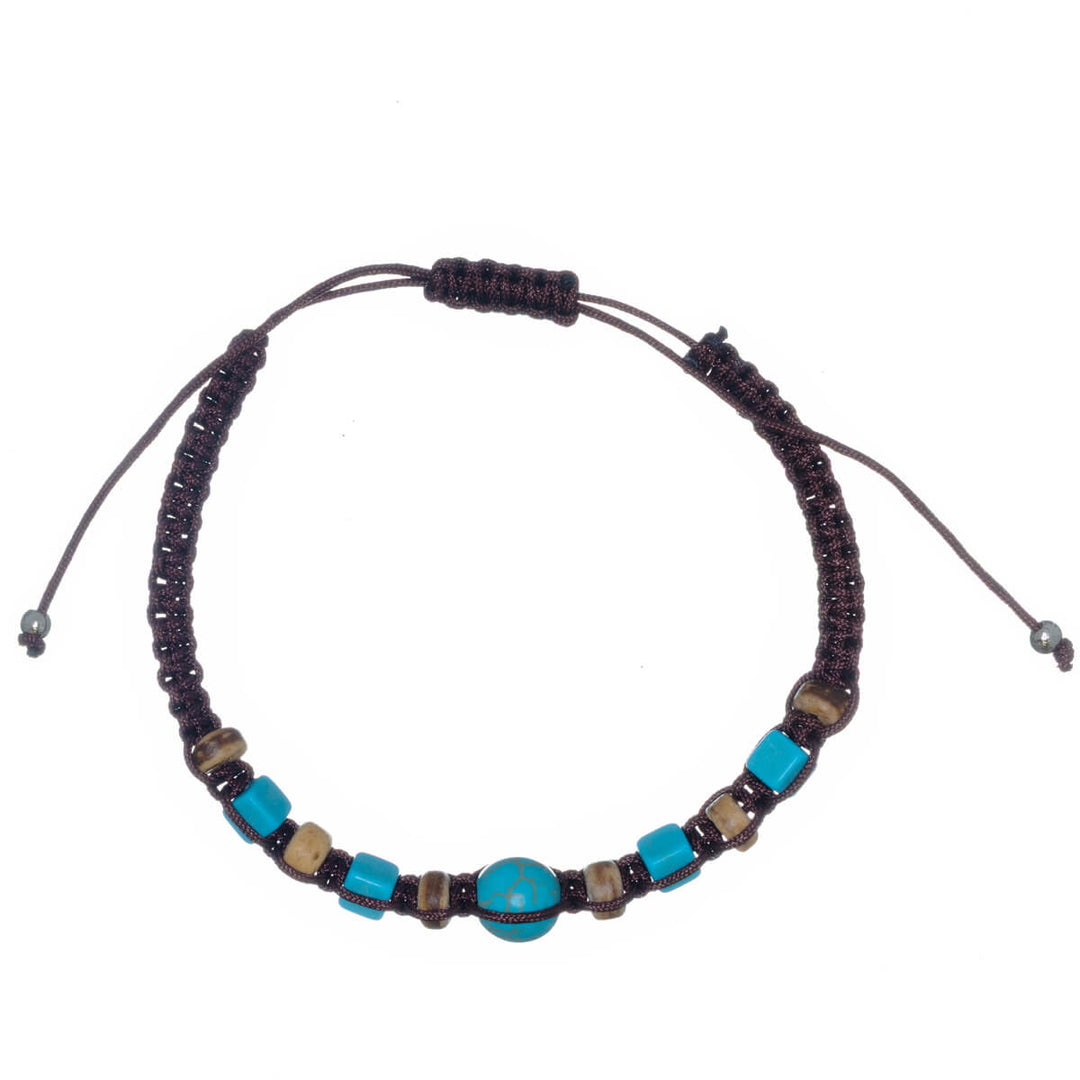 Braided bead bracelet, adjustable size