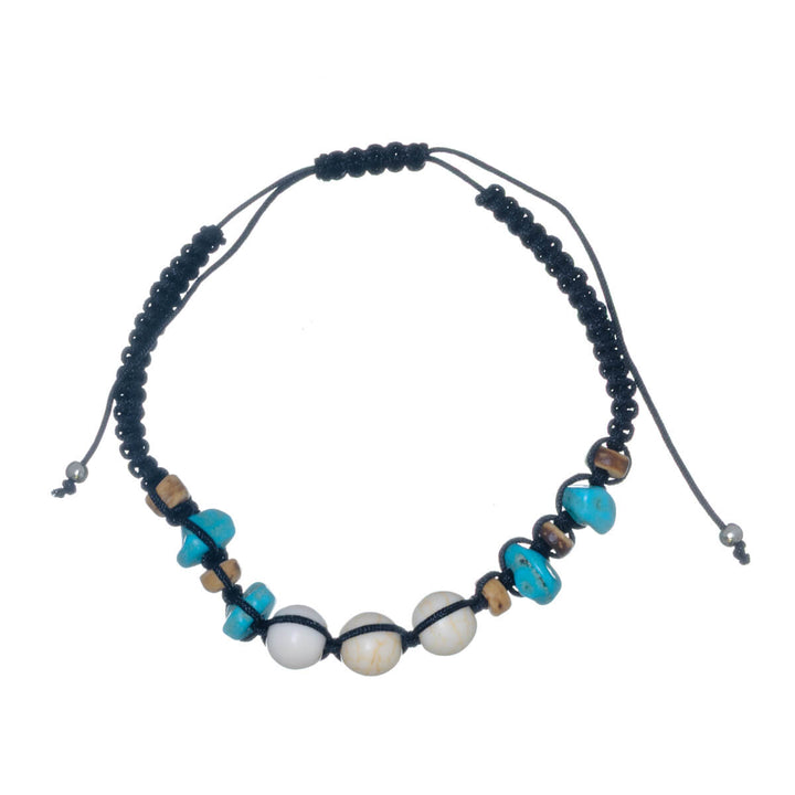 Braided bead bracelet, adjustable size