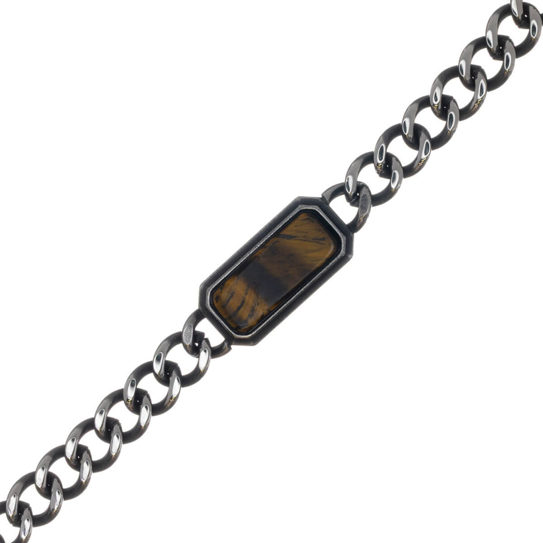 Armband med pansarband och sten (rostfritt stål 316L)