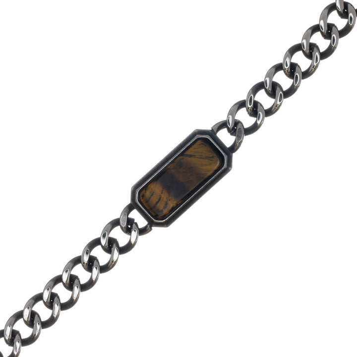 Armband med pansarband och sten (rostfritt stål 316L)