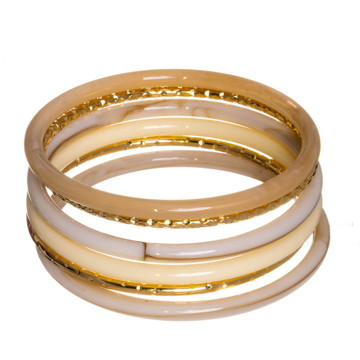 Slip-on Rigid Bracelet Set, 6-Piece (316L Stainless Steel)