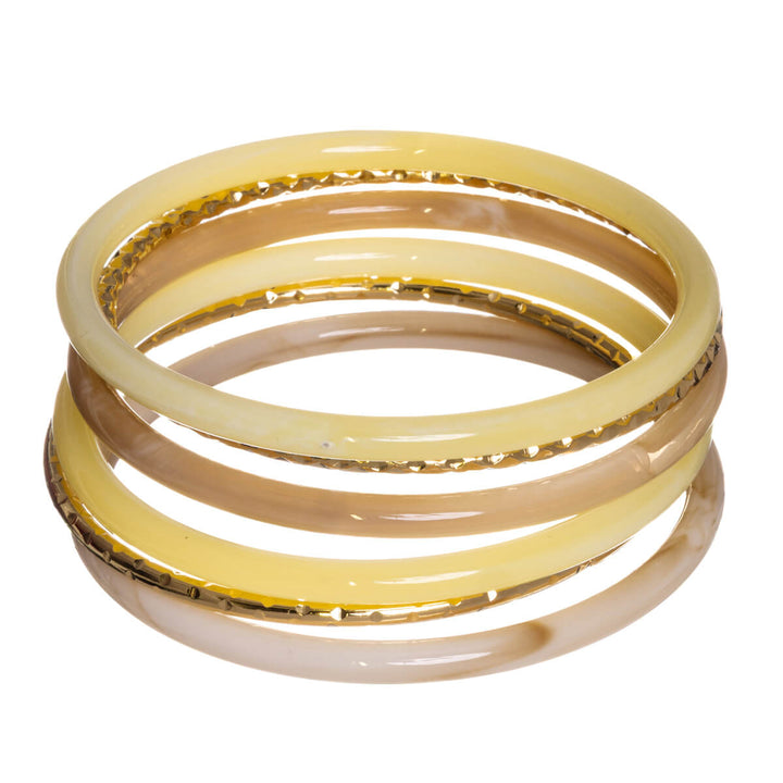 Slip-on Rigid Bracelet Set, 6-Piece (316L Stainless Steel)