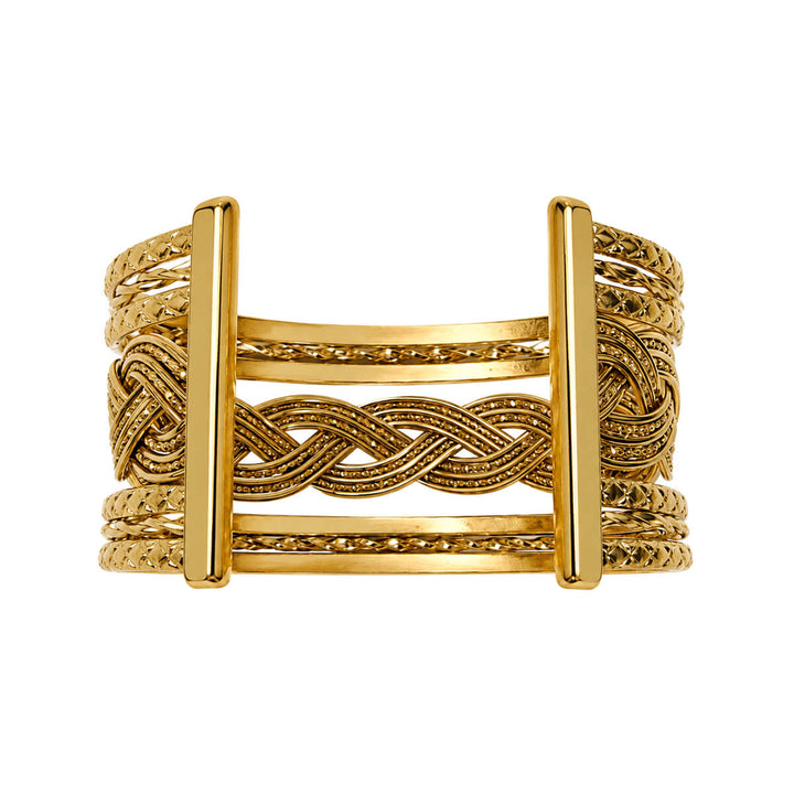 Bredt mönstrat armband (316L-stål)