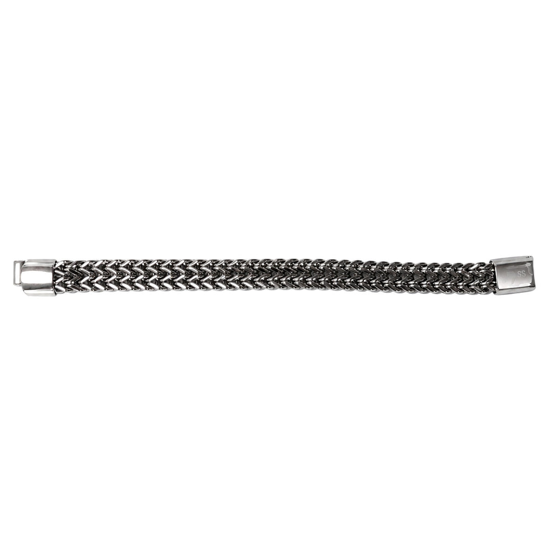 Bred armbandskedja i foxtail-design (316L-stål)