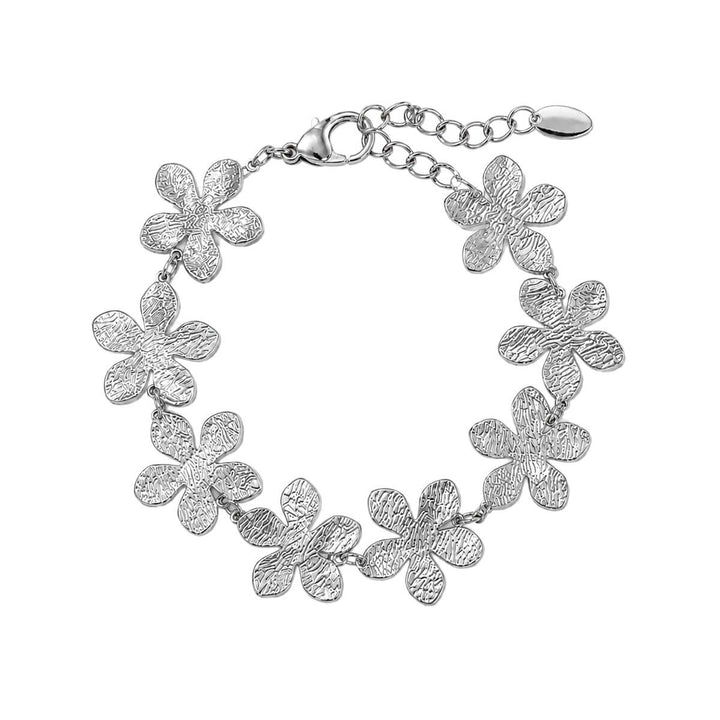 Armband med blommotiv i stål (316L-stål)