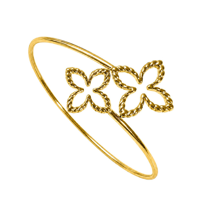 Flexible Four-Leaf Clover Bracelet (316L Stainless Steel)