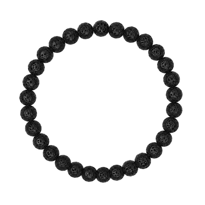 Set med armband av svart lavasten, 2 st